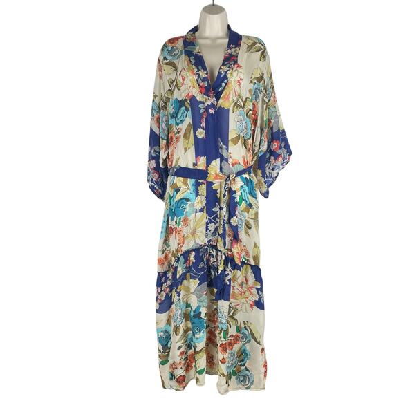 Johnny Was Emma Astrid Kimono Floral Print Full Length Size M - Picture 4 of 12